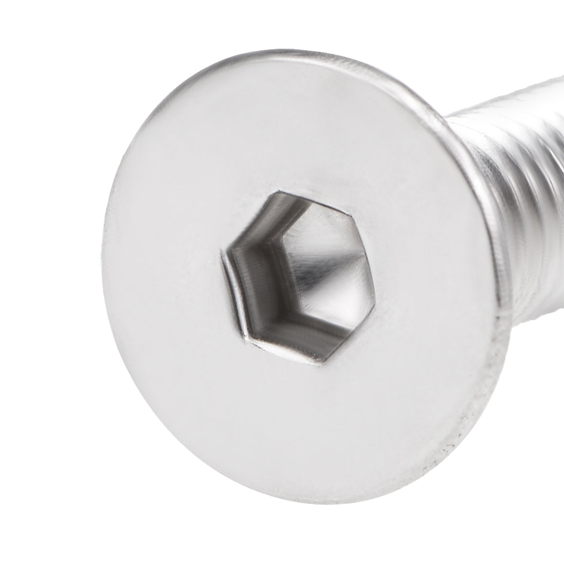 Harfington Flat Head Machine Screws Inner Hex Screw Stainless Steel Bolts 20Pcs