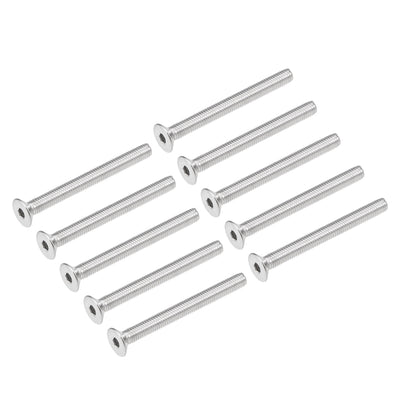Harfington Flat Head Machine Screws Inner Hex Screw Stainless Steel Bolts 20Pcs