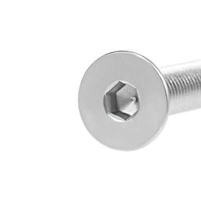 Harfington Flat Machine Screws Inner Hex Screw 304 Stainless Steel Fasteners Bolt