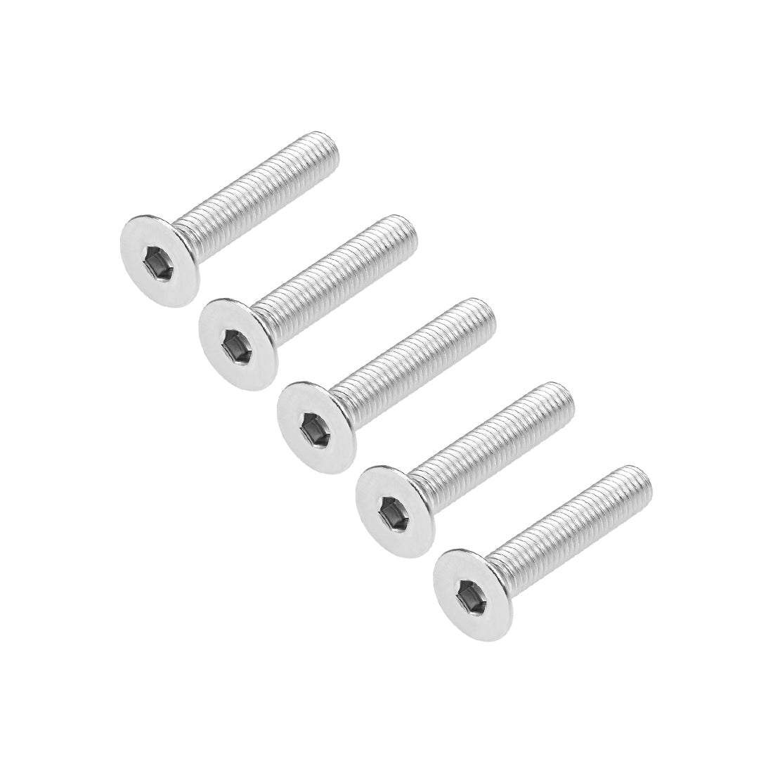 Harfington Flat Head Screws Inner Hex Screw 304 Stainless Steel Fasteners Bolts 5pcs