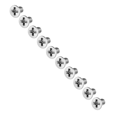 Harfington Flat Head Machine Screws Phillips Cross Screw 304 Stainless Steel Fasteners Bolts 100Pcs