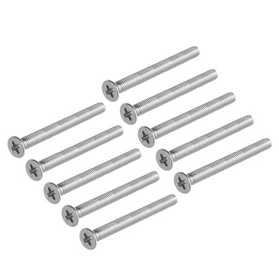 Harfington Flat Head Machine Screws Phillips Cross Screw 304 Stainless Steel Fasteners Bolt 30Pcs