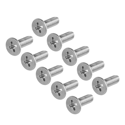 Harfington Flat Head Machine Screws Inner Phillips Screw 304 Steel Fasteners Bolts 50pcs