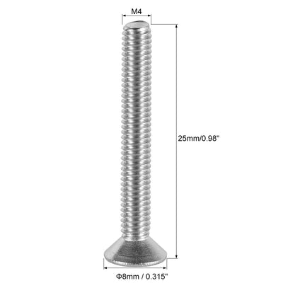 Harfington Flat Head Machine Screws Inner Phillips Screw 304 Steel Fasteners Bolts 50pcs