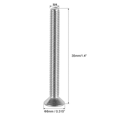 Harfington Flat Head Machine Screws Inner Phillips Screw 304 Steel Fasteners Bolts 50pcs