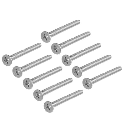 Harfington Flat Head Machine Screws Inner Phillips Screw 304 Steel Fasteners Bolts 50pcs