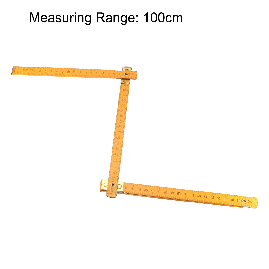 Harfington Metric Wooden Measuring Tool Folding Ruler Yellow