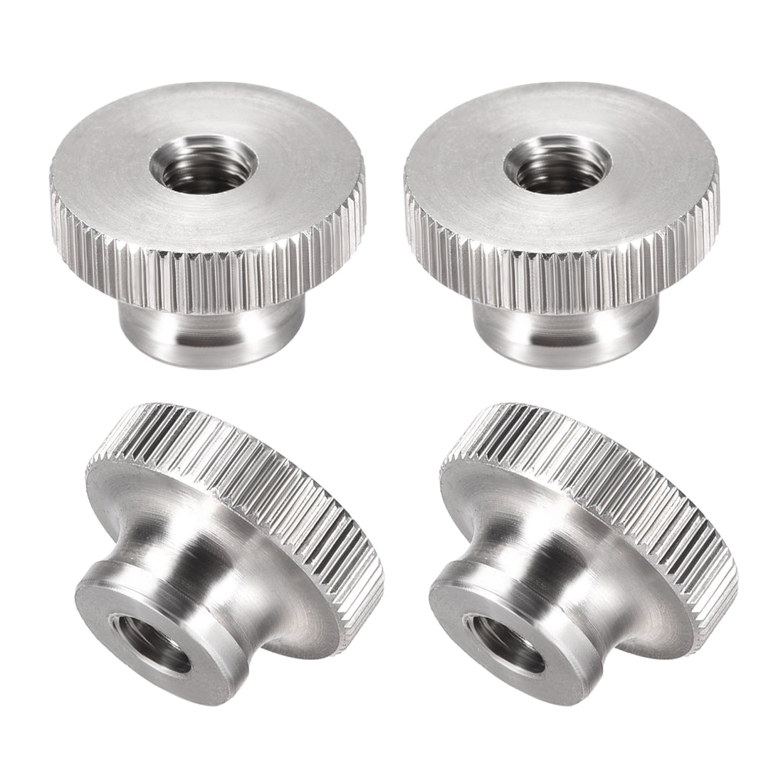 Harfington Knurled Thumb Nuts - M6 Round Knobs with  304 Stainless Steel - 4 Pcs