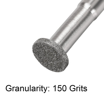 Harfington Diamond Burrs Grinding Drill Bits for Carving Rotary Tool 1/4-Inch Shank 10mm T Shape 150 Grit 2 Pcs