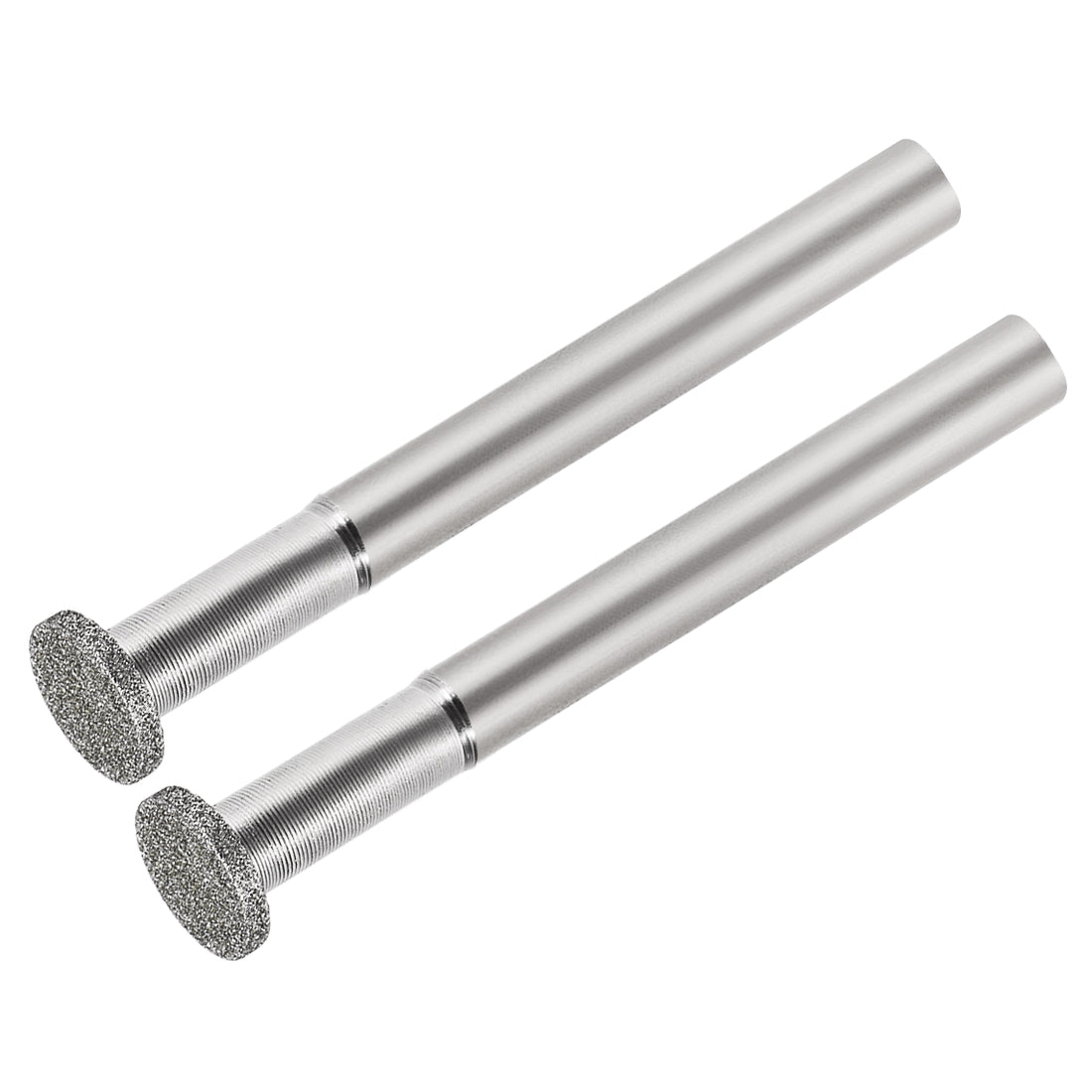 Harfington Diamond Burrs Grinding Drill Bits for Carving Rotary Tool 1/4-Inch Shank 10mm T Shape 150 Grit 2 Pcs
