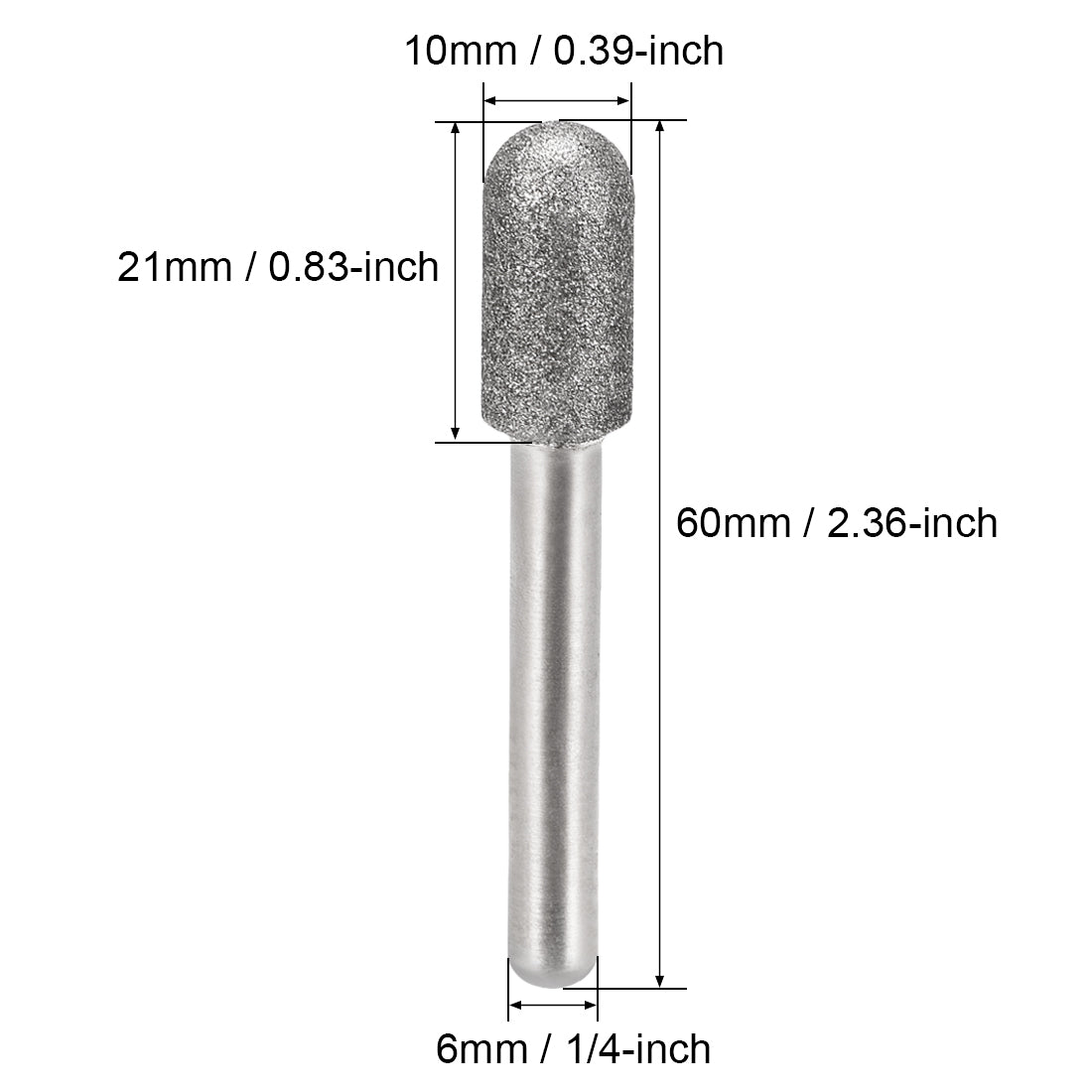Harfington Diamond burrs Grinding Drill Bits for Carving Rotary Shank Cylindrical Ball Tool