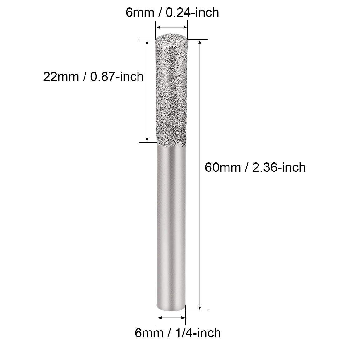 Harfington Diamond burrs Grinding Drill Bits for Carving Rotary Cylindrical Ball Nose Tools