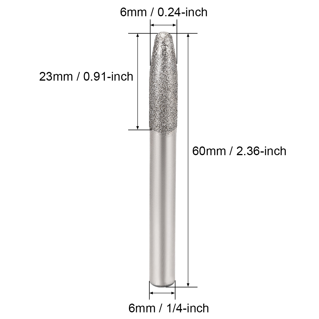 Harfington Diamond burrs Grinding Drill Bits for Carving Rotary Shank Tapered Tools