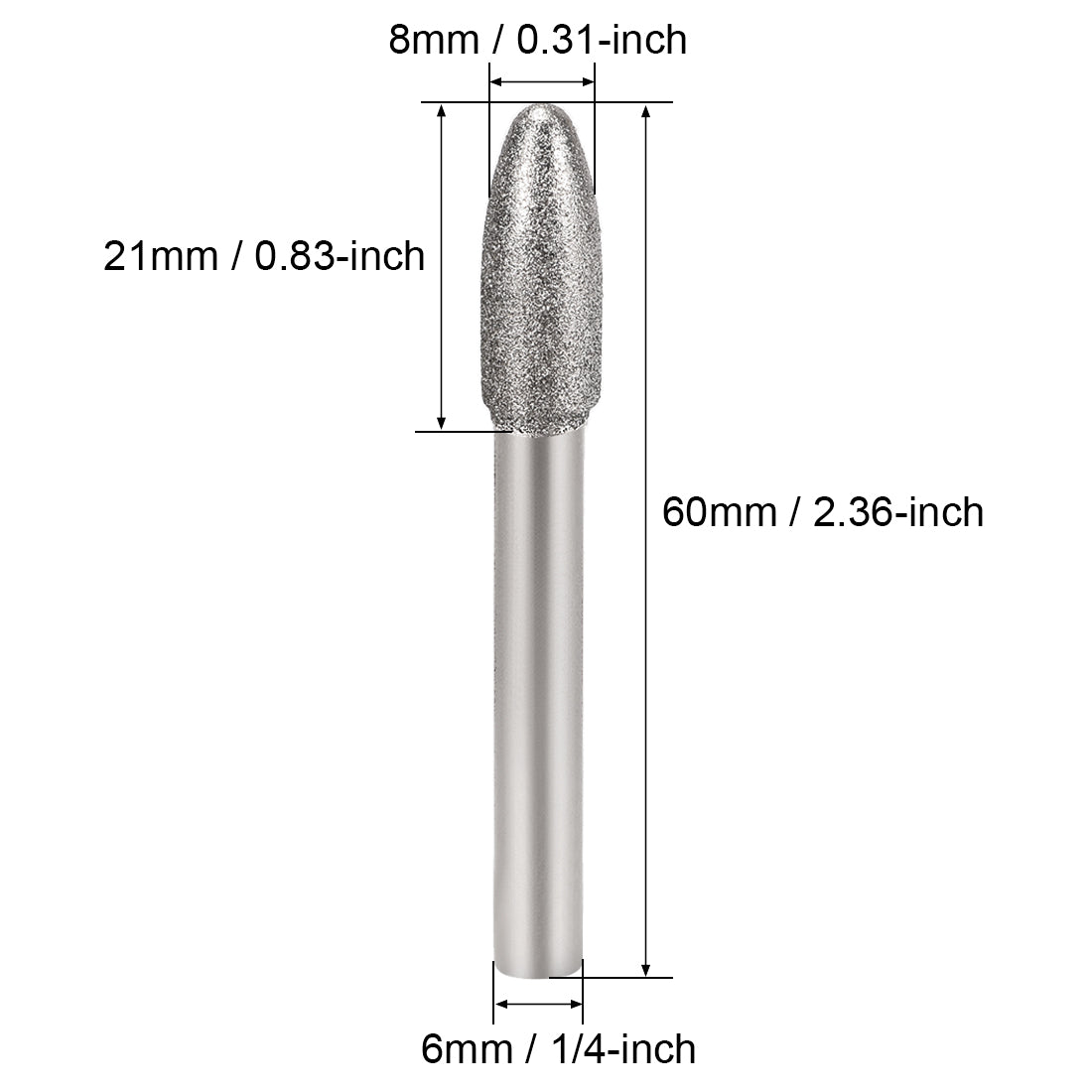 Harfington Diamond burrs Grinding Drill Bits for Carving Rotary Shank Tapered Tools
