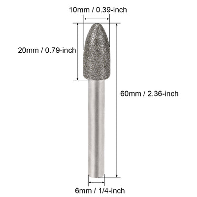 Harfington Diamond burrs Grinding Drill Bits for Carving Rotary Shank
