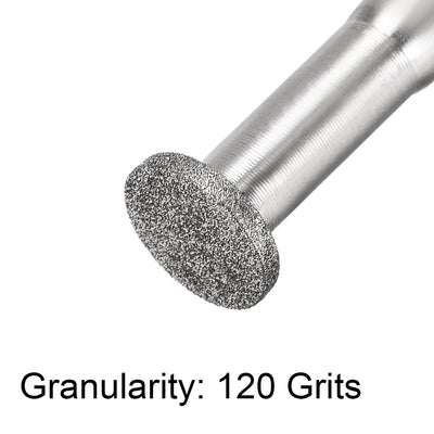 Harfington Diamond Burrs Grinding Drill Bits for Carving Rotary Tool 1/4-Inch Shank 10mm T Shape 120 Grit 10 Pcs