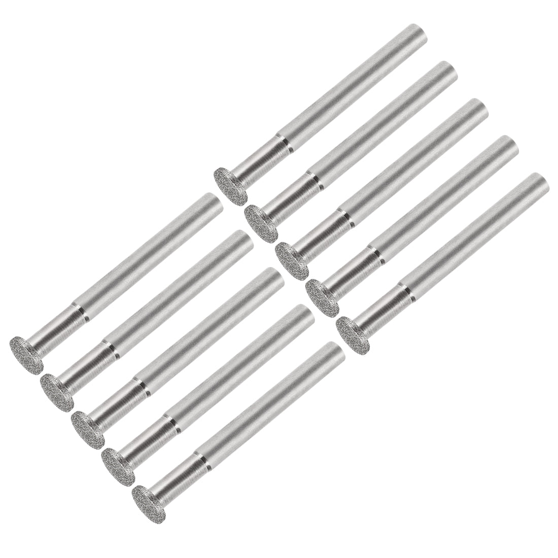 Harfington Diamond Burrs Grinding Drill Bits for Carving Rotary Tool 1/4-Inch Shank 10mm T Shape 120 Grit 10 Pcs