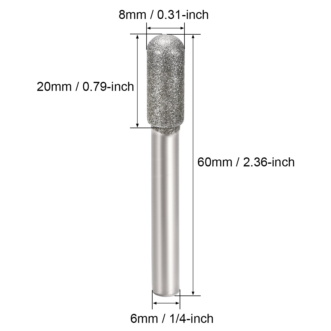 Harfington Diamond burrs Grinding Drill Bit for Carving Rotary Cylindrical Ball Nose Tools