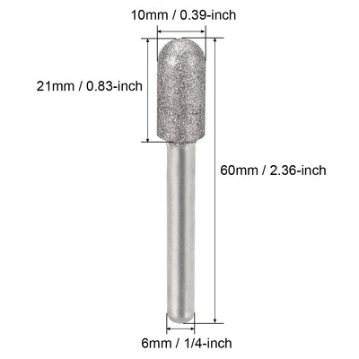 Harfington Diamond burrs Grinding Drill Bit for Carving Rotary Cylindrical Ball Nose Tools