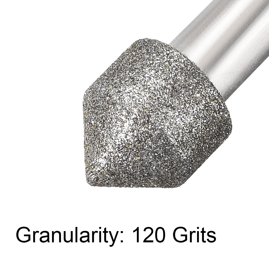 Harfington Diamond Burrs Grinding Drill Bits for Carving Rotary Tool 6mm Shank 10mm 60C Cone 120 Grit 5 Pcs