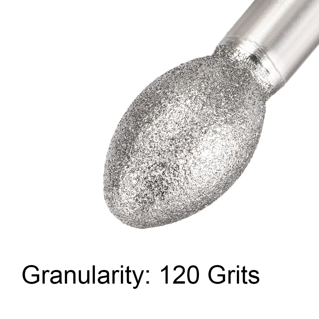 Harfington Diamond Burrs Grinding Drill Bits for Carving Rotary Tool 1/4-Inch Shank 10mm Torch-shaped 120 Grit 5 Pcs