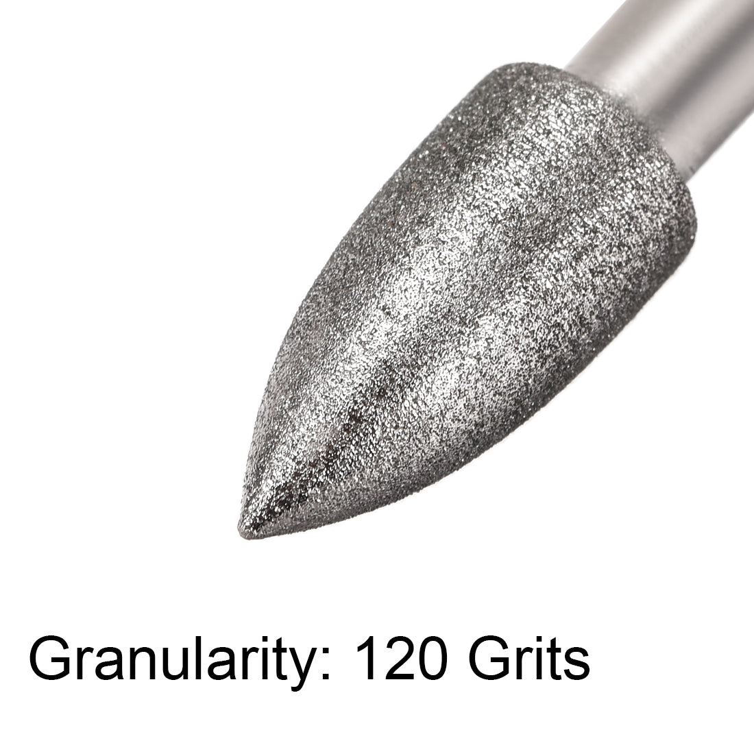 Harfington Diamond Burrs Grinding Drill Bits for Carving Rotary Tool 1/4-Inch Shank 10mm Tapered 120 Grit 2 Pcs