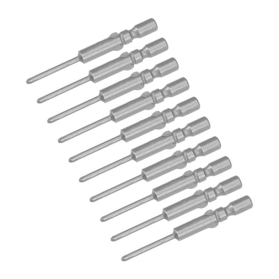 Harfington Phillips Bits 10pcs 4mm Round Shank Magnetic Cross 1.6PH00 Screwdriver Bit Set 40mm Length S2 Screw Driver Kit Tools