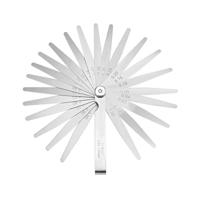 Harfington Metric Thickness Feeler Gauge 0.02-1.00mm 23 Blades Mn Steel Measuring Tool for Gap Width