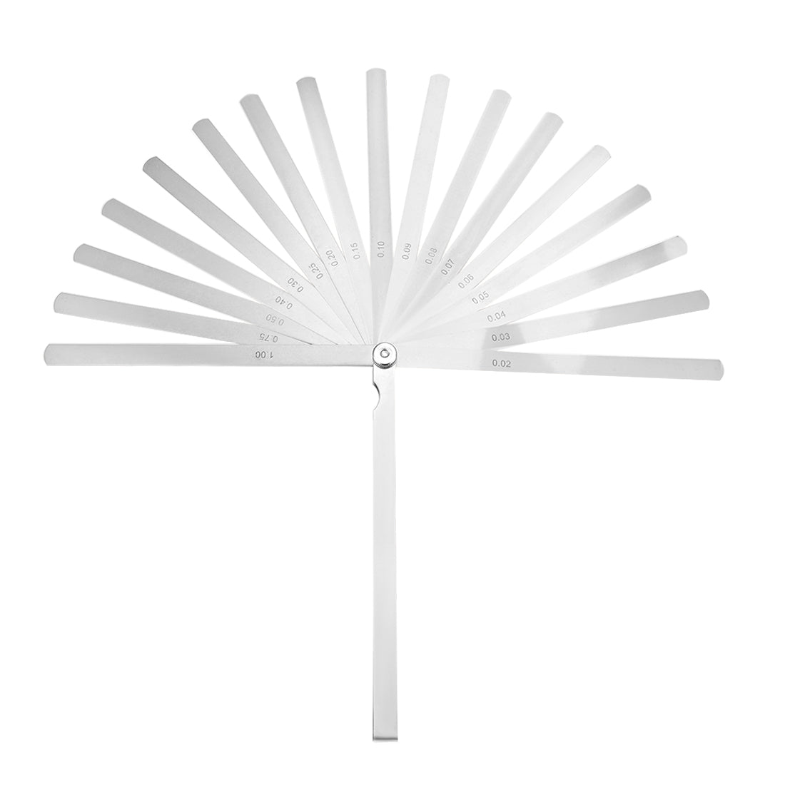 Harfington Metric Thickness Feeler Gauge 0.02-1.00mm 17 Blades Mn Steel Measuring Tool for Gap Width