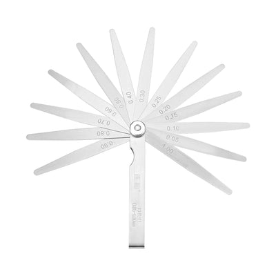 Harfington Metric Thickness Feeler Gauge 0.05-1.00mm 13 Blades Mn Steel Measuring Tool for Gap Width