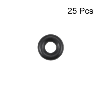 Harfington O-Rings Nitrile Rubber Inner Dia Width Seal Gasket 25Pcs