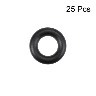 Harfington O-Rings Nitrile Rubber Inner Dia Width Seal Gasket 25Pcs