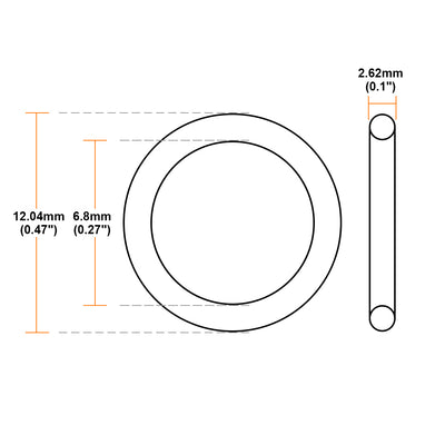 Harfington 10 Piece of O-Rings Nitrile Rubber Inner Dia Width Seal Gasket