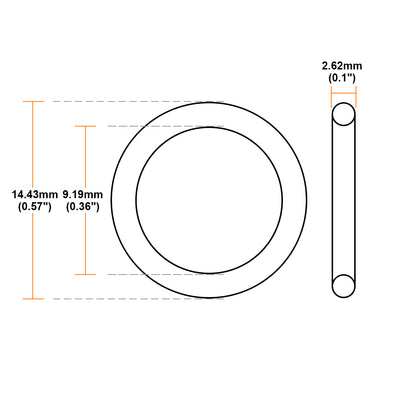 Harfington O-Rings Nitrile Rubber Inner Dia Width Seal Gasket 25Pcs