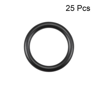 Harfington O-Rings Nitrile Rubber Inner Dia Width Seal Gasket 25Pcs