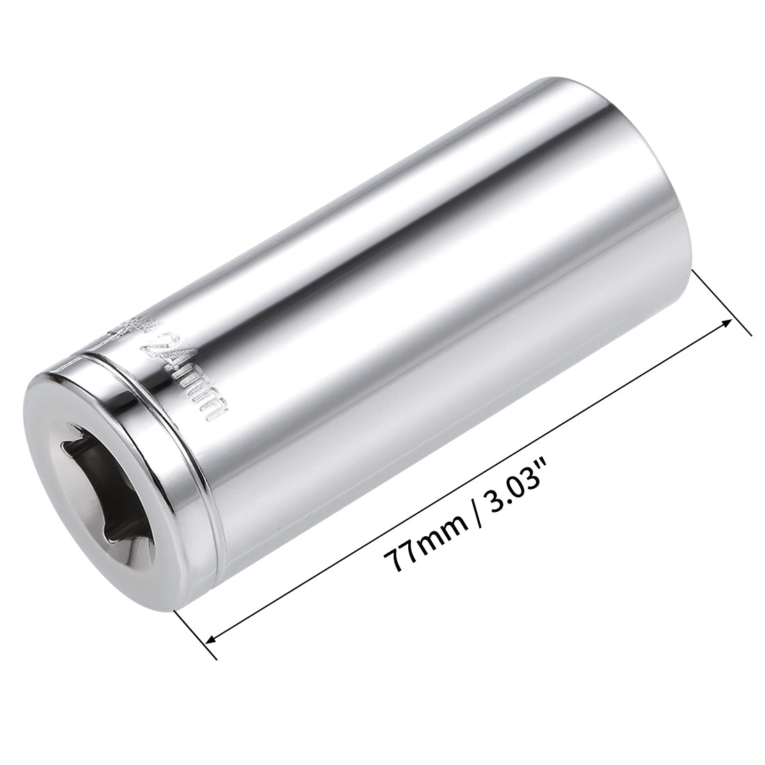 Harfington 1/2-Inch Drive 6 Point Deep Socket 24mm Metric Cr-V Steel