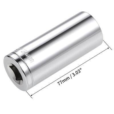 Harfington 1/2-Inch Drive 6 Point Deep Socket 24mm Metric Cr-V Steel