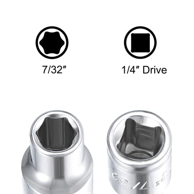 Harfington Square Drive SAE 6-Point Shallow Socket, Cr-V Steel