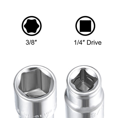 Harfington Square Drive SAE 6-Point Shallow Socket, Cr-V Steel