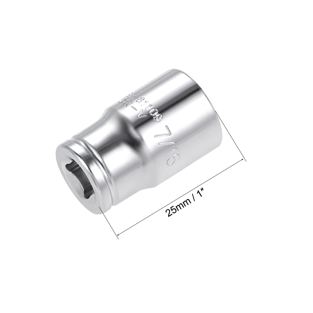 Harfington Square Drive SAE 6-Point Shallow Socket Kit, Cr-V Steel