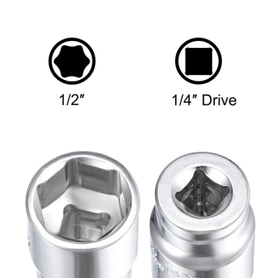 Harfington Square Drive 6-Point Shallow Socket Kit SAE, Cr-V Steel