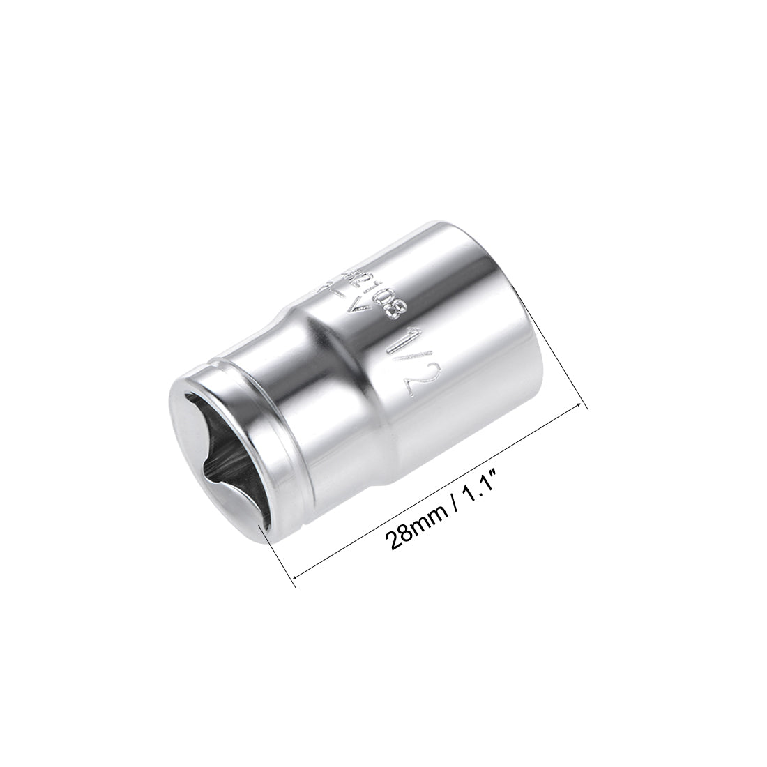 Harfington Square Drive SAE 6-Point Shallow Socket, Cr-V