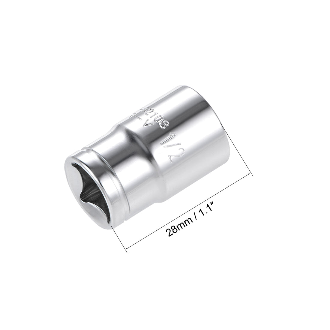 Harfington Square Drive SAE 6-Point Shallow Socket, Cr-V