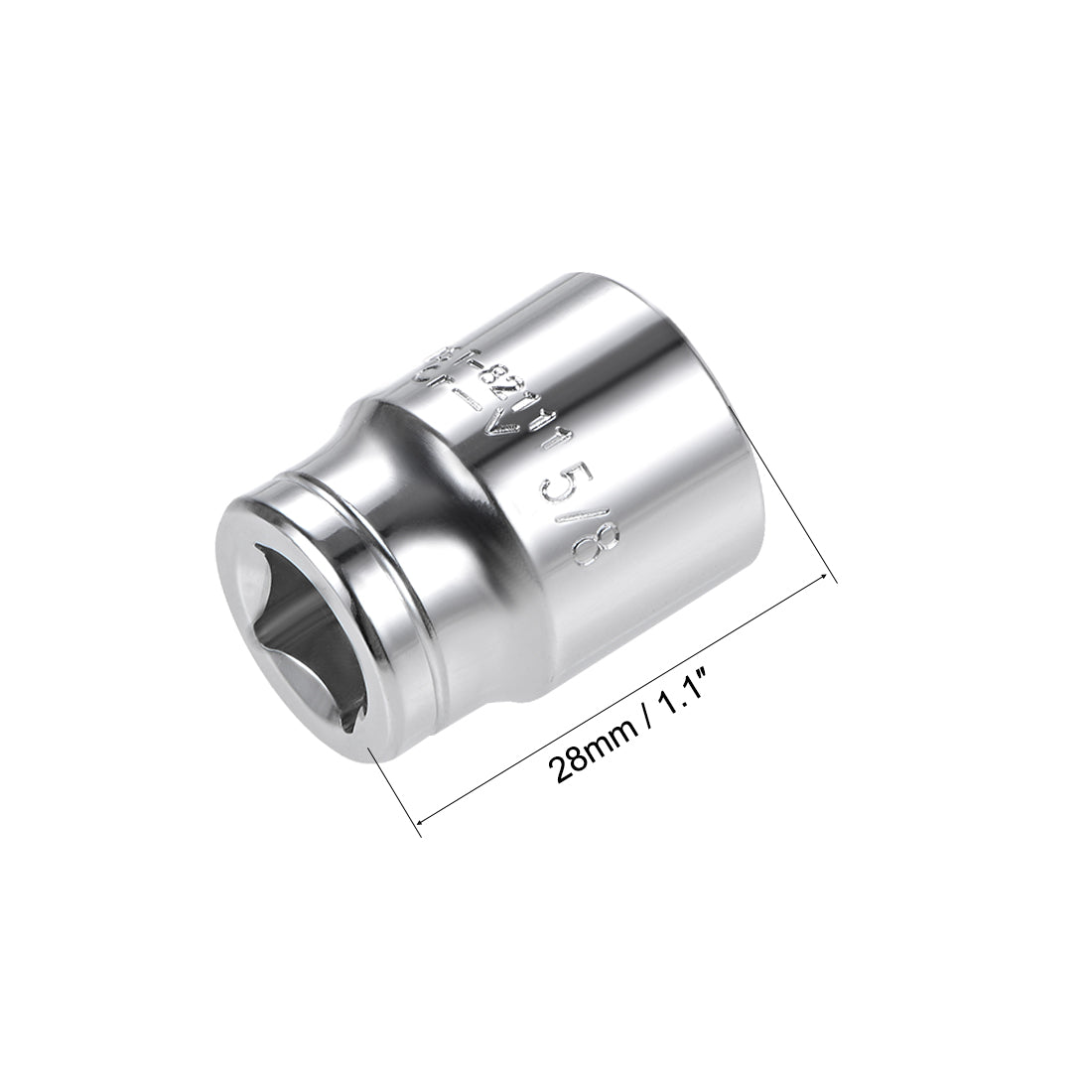 Harfington Square Drive SAE 6-Point Shallow Socket, Cr-V