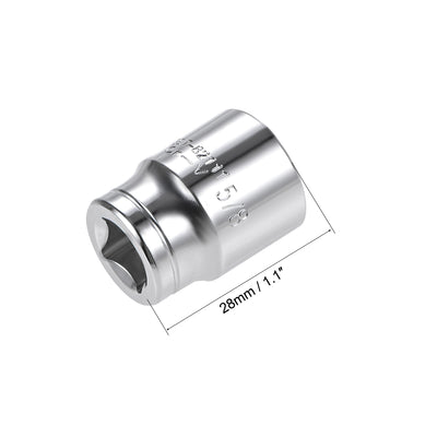 Harfington Square Drive SAE 6-Point Shallow Socket, Cr-V