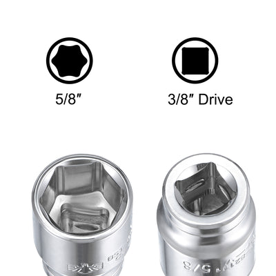 Harfington Square Drive SAE 6-Point Shallow Socket, Cr-V