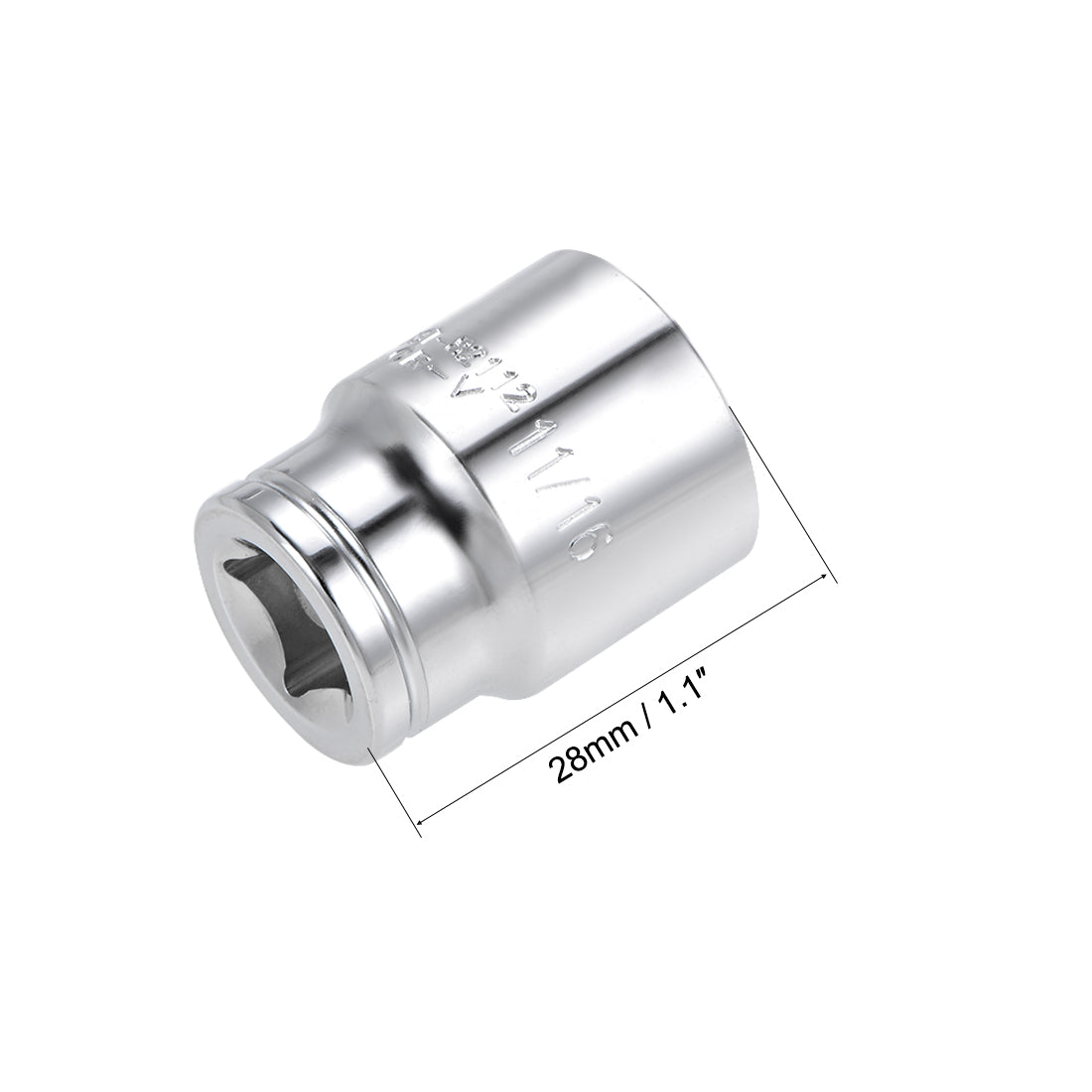 Harfington Square Drive SAE 6-Point Shallow Socket, Cr-V