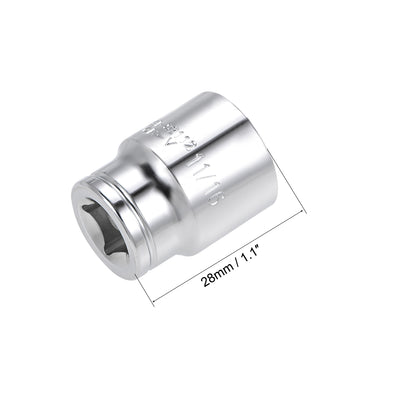 Harfington Square Drive SAE 6-Point Shallow Socket, Cr-V