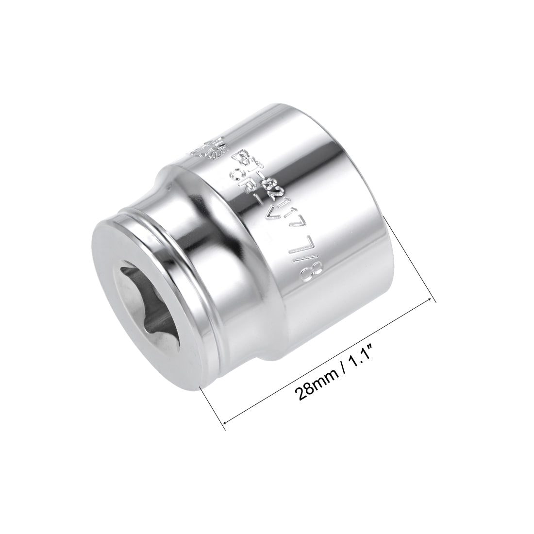 Harfington Square Drive SAE 6-Point Shallow Socket, Cr-V