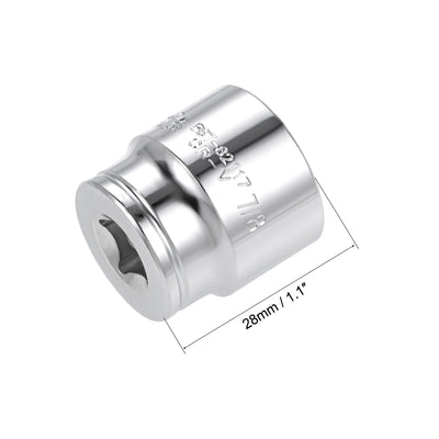 Harfington Square Drive SAE 6-Point Shallow Socket, Cr-V